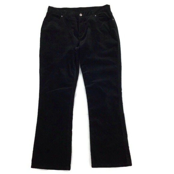 Chico's Pants - CHICOS Casual Black Velvet Straight Leg Pants